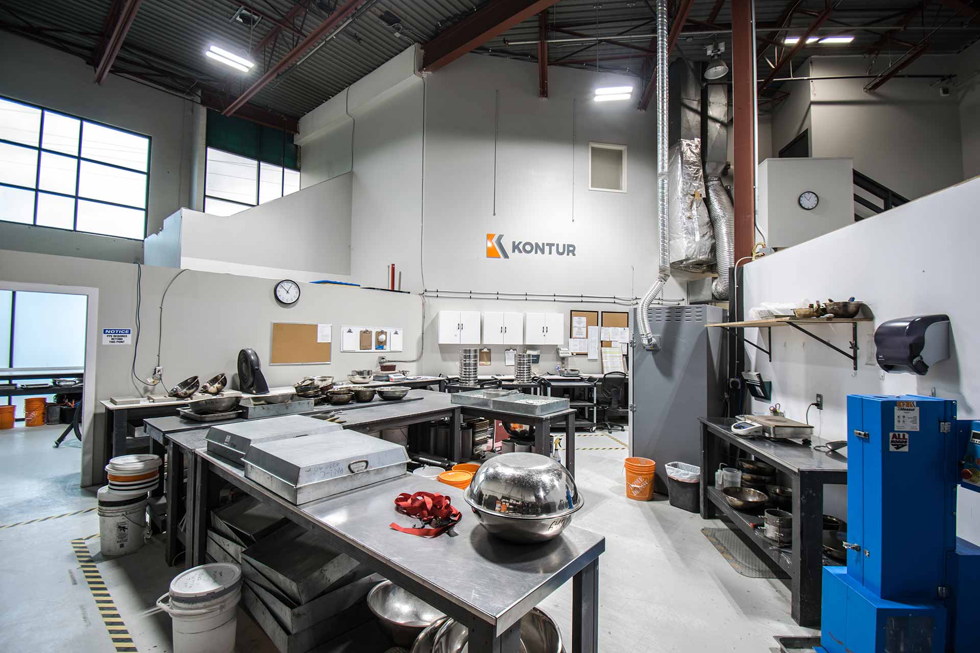 Construction materials testing laboratory in Vancouver.